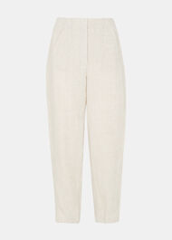 Linen Barrel Leg Trouser